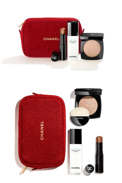 chanel cosmetic bag gift set.